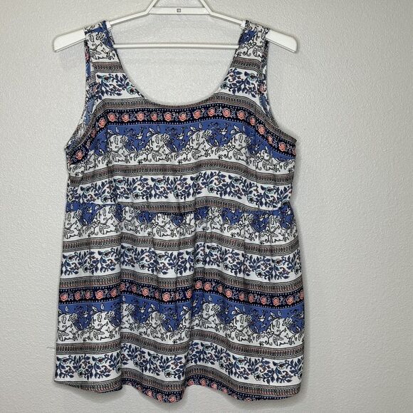 torrid Tops - Torrid Women's Top Sz 2? Sleeveless Multicolor Floral Scoop Neck Babydoll Tank